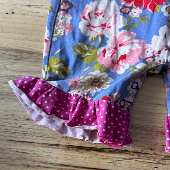 Matilda Jane 18-24 Floral Kids Romper with Pink Accents - Picture 4 of 6